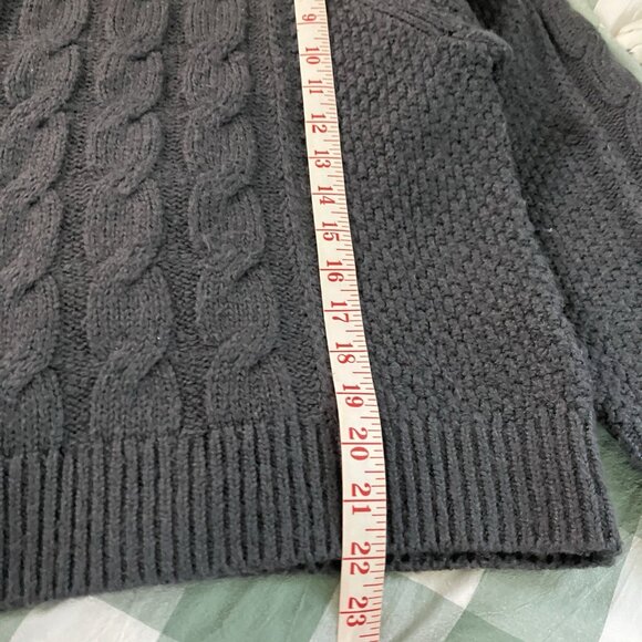 Gap Cable Knit Turtleneck Sweater Womens XS Cast Iron Comfy Pullover - Picture 5 of 7